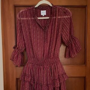 MISA Ruffle Mini Dress XS